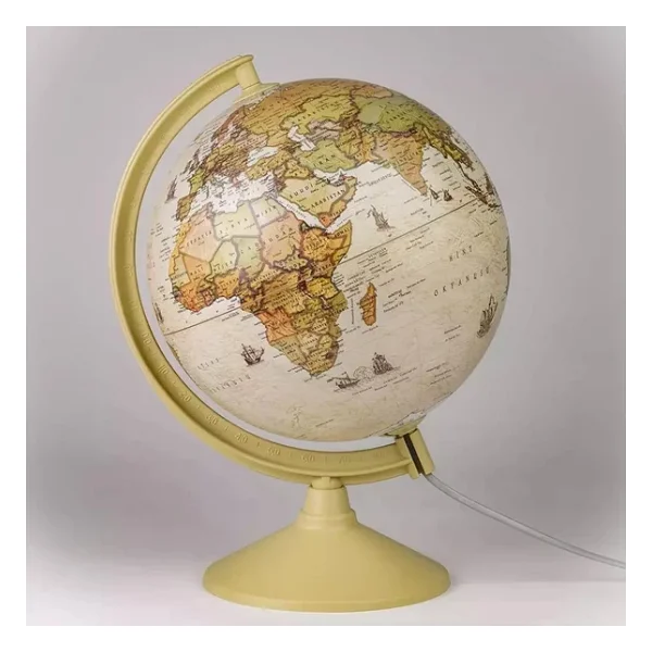 Gürbüz Işıklı Antik Dünya Küresi 30 Cm 44301 - Görsel 4