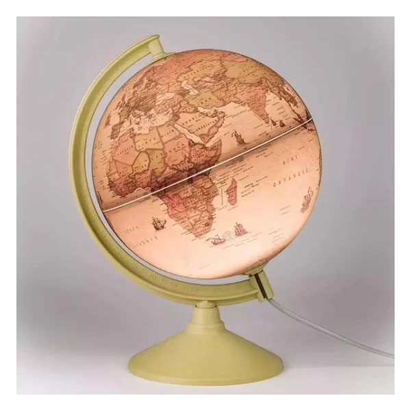 Gürbüz Işıklı Antik Dünya Küresi 30 Cm 44301 - Görsel 3