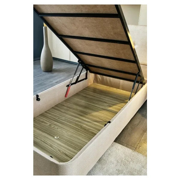 Luna Yatak Baza Başlık Seti 100x200 Cm Tek Kişilik Ortopedik Set Sağlamlaştırılmış Sandıklı Baza - Görsel 10
