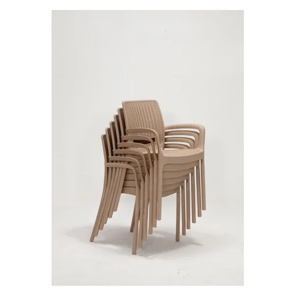 Sandalie 4 Adet Rattan Lüx Cappucino Sandalye / Balkon-Bahçe-Teras - Görsel 6