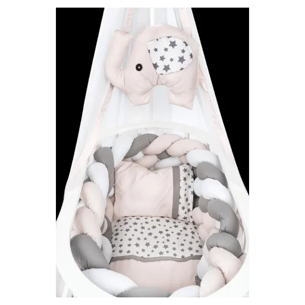 Tommybaby Masal Sepet Beşik Ahşap Beşik Örgülü Uyku Setli Doğal Ahşap Beşik - Görsel 8
