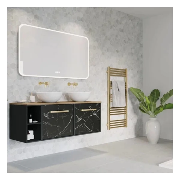 Duffmart Rainbow 40x100 cm Düz Gold Havlupan - Görsel 5