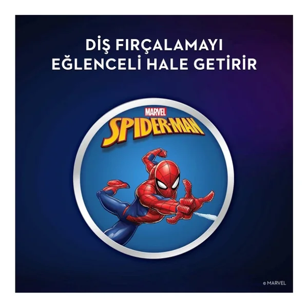 Oral-B D100 Spiderman Şarjlı Çocuk Diş Fırçası - Görsel 8