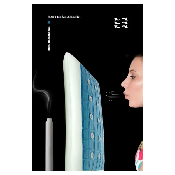 Viscofoam Terletmeyen 43x29 Cm Ortopedik Bebek Yastığı - Görsel 6