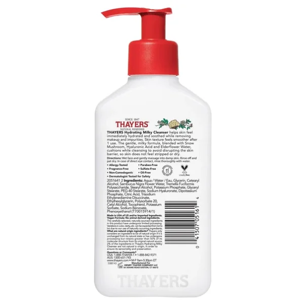 Thayers Kar Mantarı Ve Hyaluronik Asit Nemlendirici Sütlü Yüz Temizleyici 237ml - Görsel 6