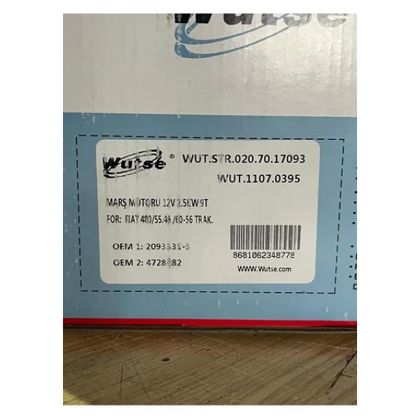 Wutse Str17093 Marş Motoru 9 Diş 12 Volt Fiat Traktör Güçlendirilmiş Tip 480-640-55-56-60-56-70-56 - Görsel 7