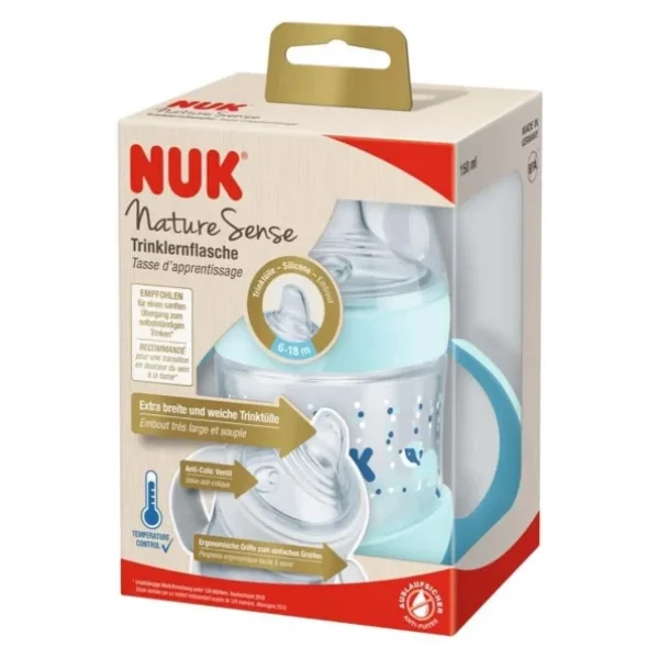 Nuk Nature Sense Isı Göstergeli Pp Alıştırma Bardağı 150 Ml / 2 Adet Yedek Başlık Mavi - Görsel 2