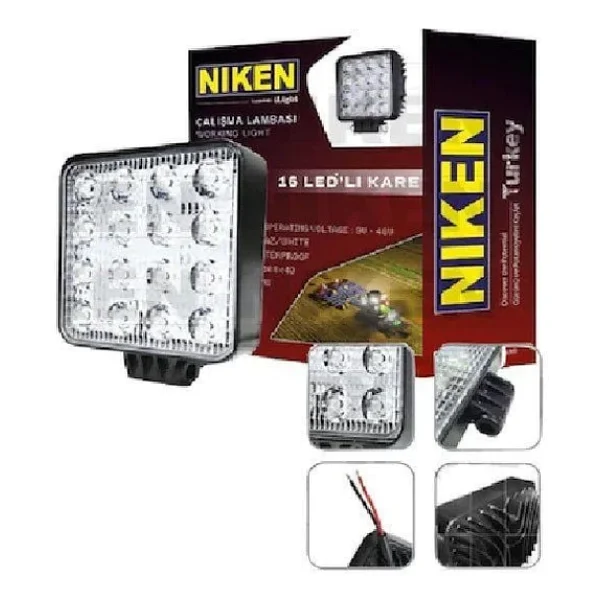 Niken Nıken 16 Ledli Kare Çalışma Lambası - Görsel 3