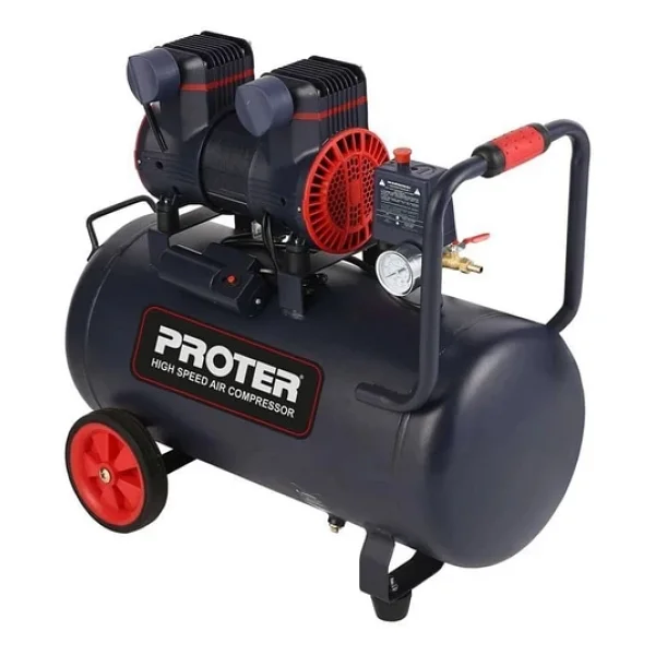 Proter 50lt 2hp 8 Bar Yüksek Hızlı Yağsız Sessiz Hava Kompresörü - Görsel 2