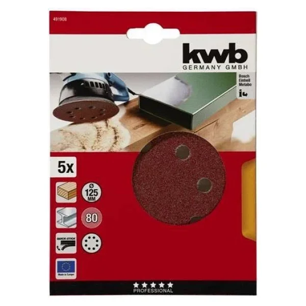 Einhell Kwb 49491908 80 Kum 125 Mm Zımpara Kağıdı - Görsel 2