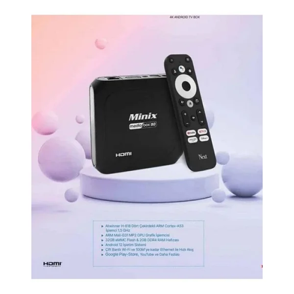 Next Minix Mediabox 5g 32 GB 4K Android TV Box - Görsel 7