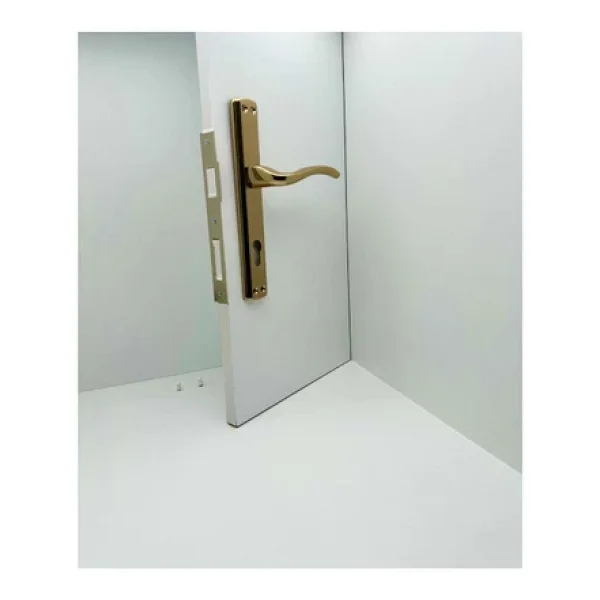 Trim Titanyum Lüx Aynalı Yale Çelik Kapı Kolu 1 Takım - Görsel 3