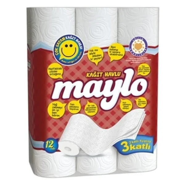 Maylo 3 Katlı 12'li Kağıt Havlu - Görsel 4