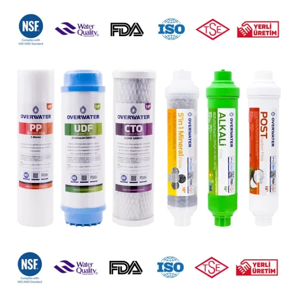 Overwater Açık Kasa Su Arıtma Cihazı 6 Lı Filtresi Seti Aşamalı ( Membransız Set ) Fkn60ma - Görsel 4