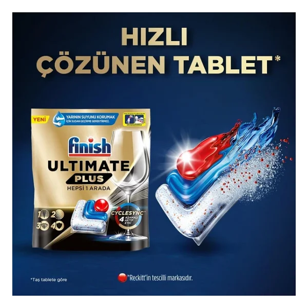 Finish Ultimate Plus Bulaşık Makinesi Tableti 75'li - Görsel 7