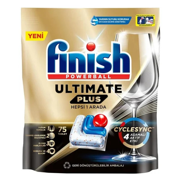 Finish Ultimate Plus Bulaşık Makinesi Tableti 75'li - Görsel 3