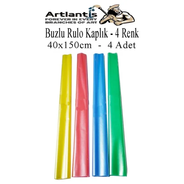 Buzlu Rulo Şeffaf Kaplık 4 Adet 40x150 Cm Defter Kitap Kaplığı Okul Öğrenci Rulo Kaplık - Görsel 3