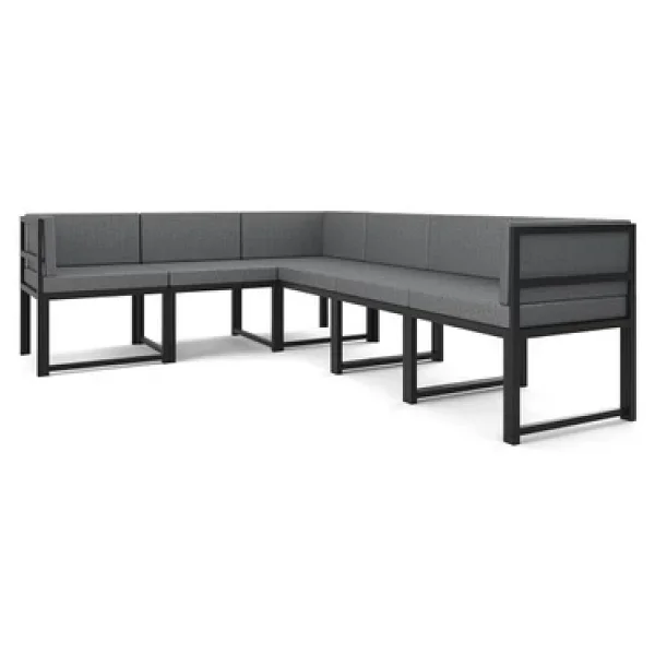 Wood House Parla 6'lı Köşe Koltuk Takımı Gri (Mutfak,Bahçe,Balkon,Oturma Odası) - Görsel 3