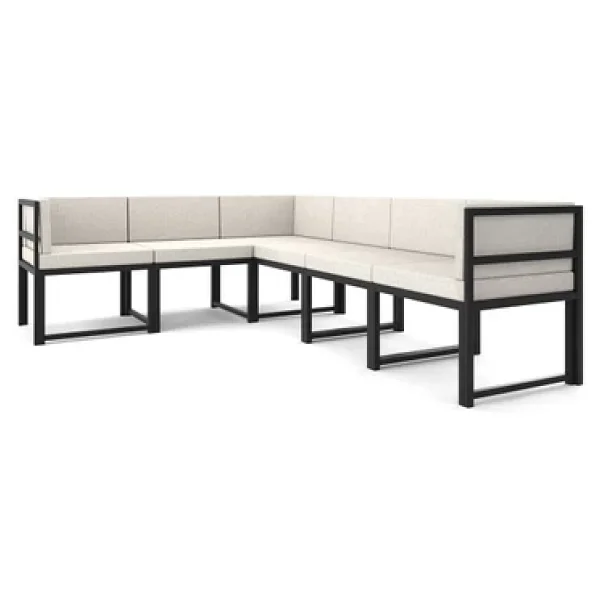 Wood House Parla 6'lı Köşe Koltuk Takımı Bej (Mutfak,Bahçe,Balkon,Oturma Odası) - Görsel 3