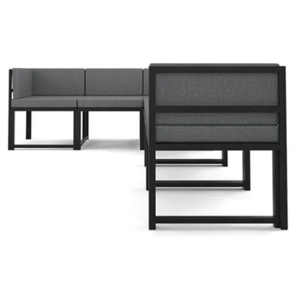 Wood House Parla 6'lı Köşe Koltuk Takımı Gri (Mutfak,Bahçe,Balkon,Oturma Odası) - Görsel 5