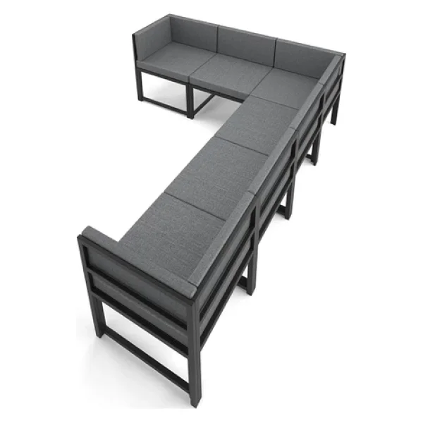 Wood House Parla 6'lı Köşe Koltuk Takımı Gri (Mutfak,Bahçe,Balkon,Oturma Odası) - Görsel 6