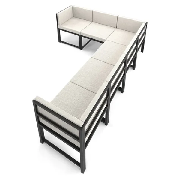 Wood House Parla 6'lı Köşe Koltuk Takımı Bej (Mutfak,Bahçe,Balkon,Oturma Odası) - Görsel 5