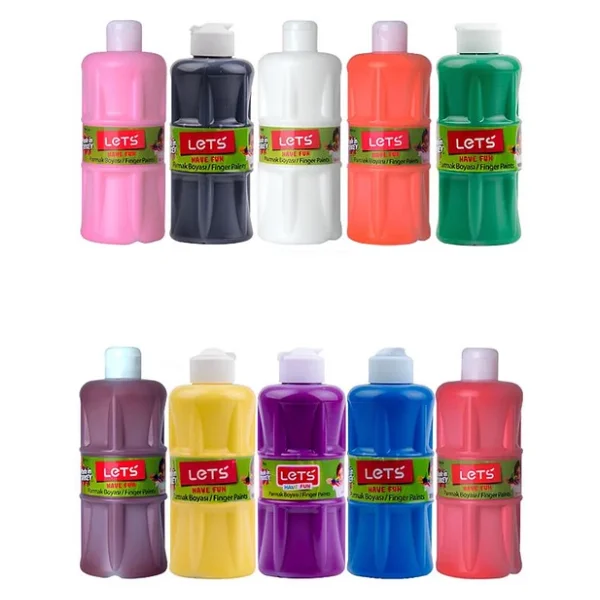 Lets Parmak Boyası 500ml 10lu Set - Görsel 2