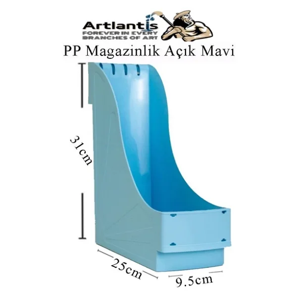 Plastik Magazinlik Açık Mavi 2 Adet Plastik Kutu Klasörü Magazinlik A4 Dosya Ve Masa Düzenleyici Sınıf Ev Ofis - Görsel 4