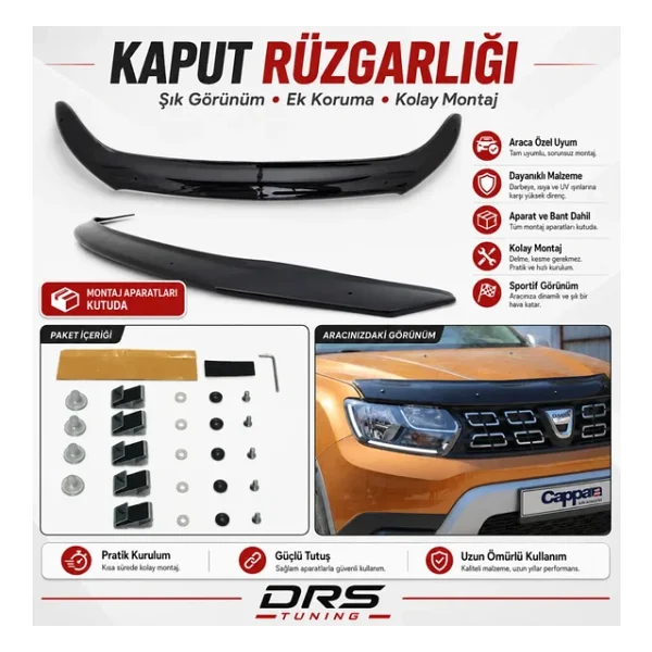 S-Dizayn Mercedes Uyumlu Sprinter Abs Plastik Kaput Rüzgarlığı 2014-2018 A+Kalite Parça - Görsel 4