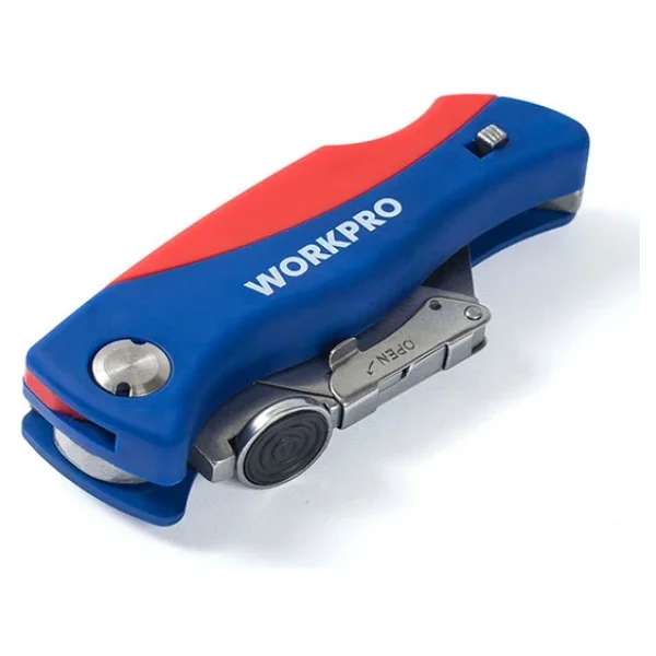 Workpro Wp211006 Paslanmaz Çelik Gövde Katlanır Rötuş Maket Bıçağı + 6 Adet Yedek Bıçak - Görsel 5