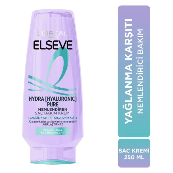L'oreal Paris Elseve Hydra Hyaluronic Pure Nemlendirici 250 Ml Saç Kremi - Görsel 5