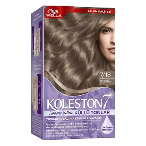 Koleston Supreme 7.18 Işıltılı İnci Küllü Kumral Saç Boyası - Görsel 6