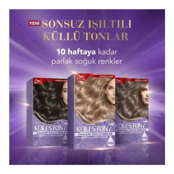Koleston Supreme 7.18 Işıltılı İnci Küllü Kumral Saç Boyası - Görsel 3