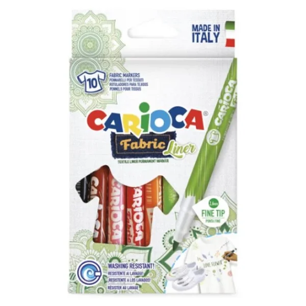 Carioca Fabric Liner 10 Renk Kumaş Boya Kalemi - Görsel 2