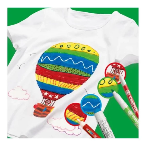 Carioca Fabric Liner 10 Renk Kumaş Boya Kalemi - Görsel 4