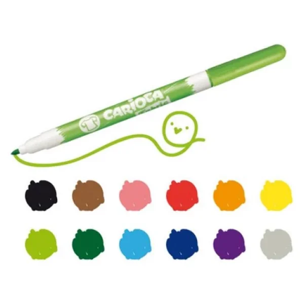 Carioca Fabric Liner 10 Renk Kumaş Boya Kalemi - Görsel 3