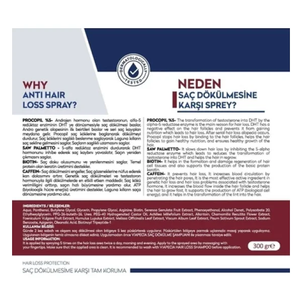 Viapecia Dökülmeye Karşı 60 Ml Saç Spreyi - Görsel 8
