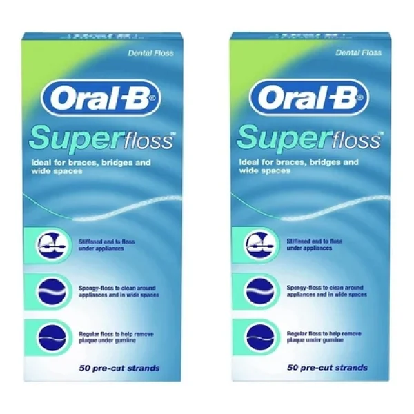 Oral-B Super Floss 50'li 2 Adet Diş İpi - Görsel 3