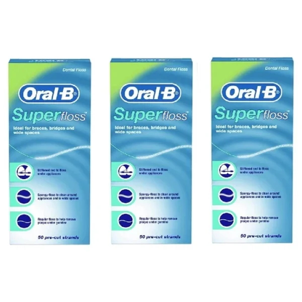 Oral-B Super Floss 50'li 3 Adet Diş İpi - Görsel 4