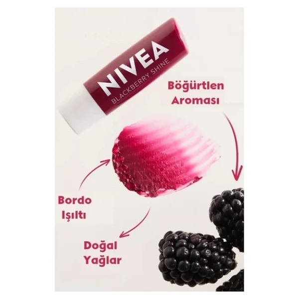 Nivea Böğürtlen Dudak Bakım Kremi 4,8 Gr 2 Adet - Görsel 2