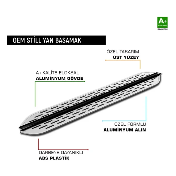 Qashqai 2007 2008 2009 2010 2011 2012 2013 2014 Araca Özel Yan Basamak - Görsel 5