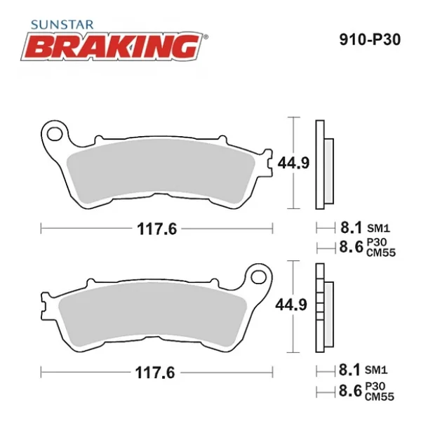 Sınterlı Fren Balatası / Suzukı / Uh 200 Burgman / 200cc / On / 2007-2008-2009-2010-2011-2012-2013-2014-2015-2016-2017-2018-2019-2020 - Görsel 2