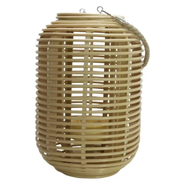 T.Concept Dekoratif Halatlı Rattan Cam Hazneli Mumluk Küçük - Görsel 3