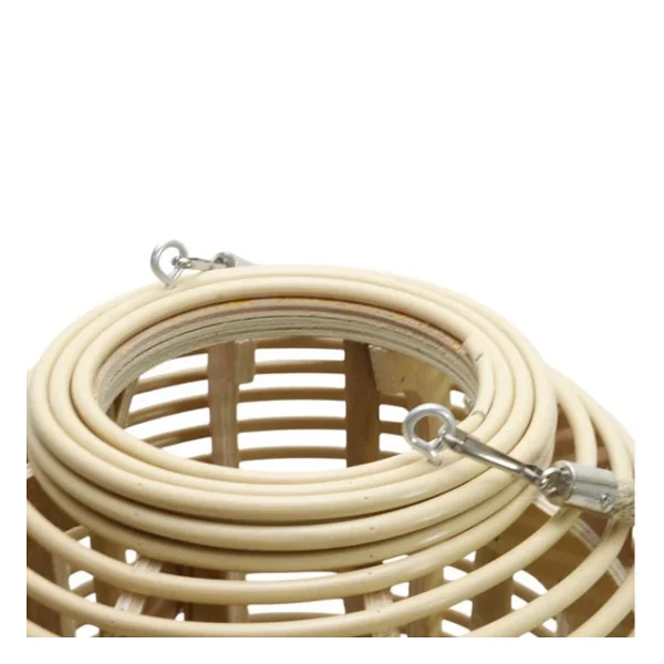 T.Concept Dekoratif Halatlı Rattan Cam Hazneli Mumluk Küçük - Görsel 5