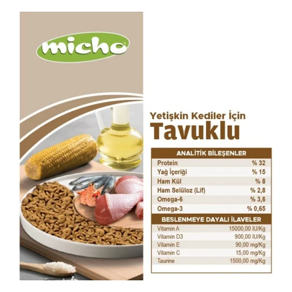 Micho Tavuklu 15 Kg Yetişkin Kedi Maması - Görsel 10