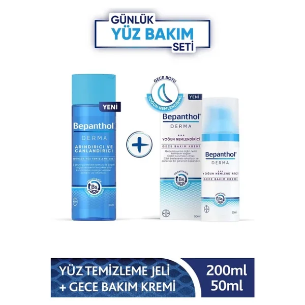 Bepanthol Derma Gece Kremi 50 Ml + Arındırıcı & Canlandırıcı Yüz Temizleme Jeli 200 Ml - Görsel 4