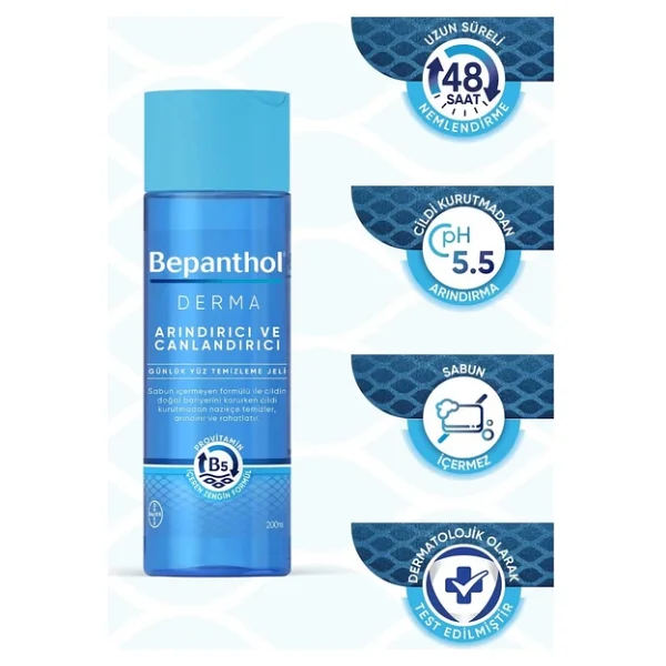 Bepanthol Derma Gece Kremi 50 Ml + Arındırıcı & Canlandırıcı Yüz Temizleme Jeli 200 Ml - Görsel 7