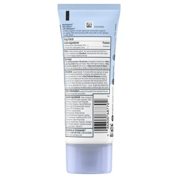 Neutrogena Ultra Sheer Dry-Touch Spf70 Güneş Koruyucu 88ml - Görsel 6