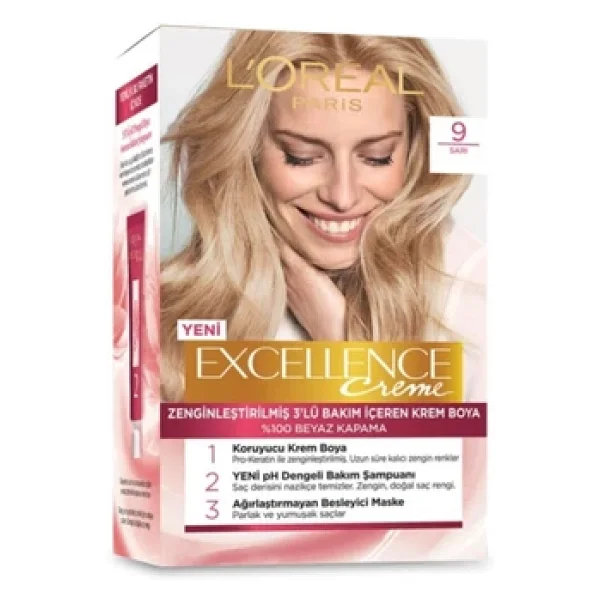 L'oreal Paris Excellence Creme 9 Sarı Saç Boyası - Görsel 4