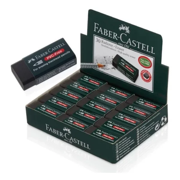 Faber-Castell 7089/30 30'lu Siyah Küçük Silgi - Görsel 6